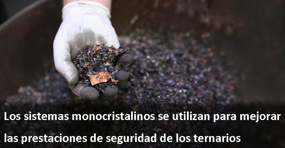 Monocrystalline systems are used to improve the safety performance of ternary systems