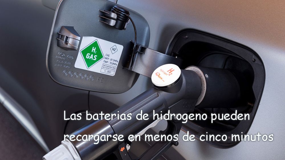 Hydrogen fuel cells can be charged in five minutes