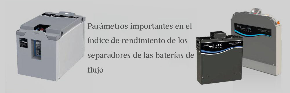 Important parameters in the performance index of liquid flow battery seperator