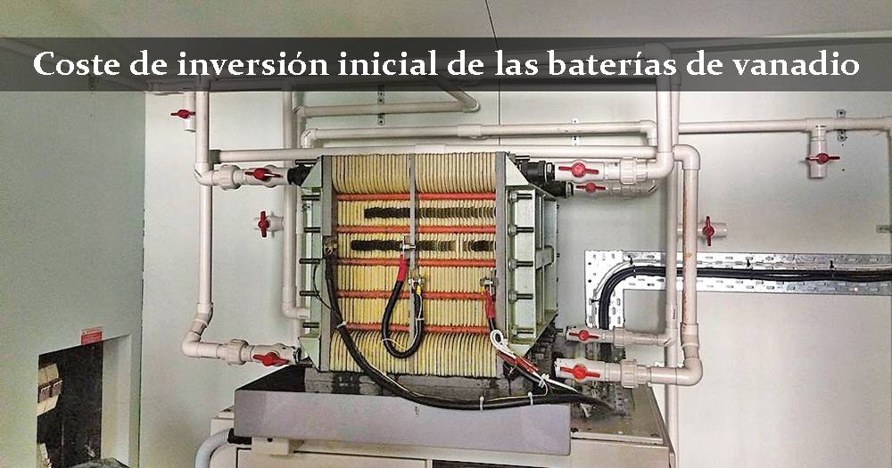Initial investment cost of vanadium batteries