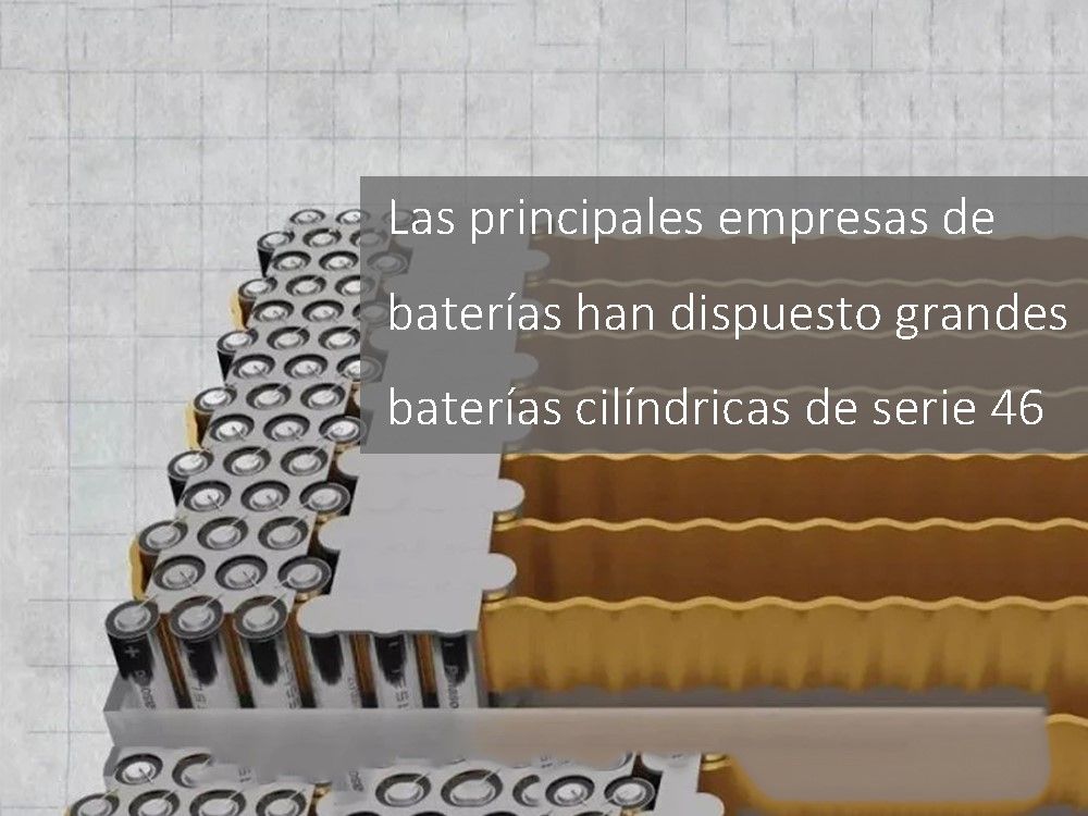 The major battery companies have arranged for large cylindrical batteries in series 46