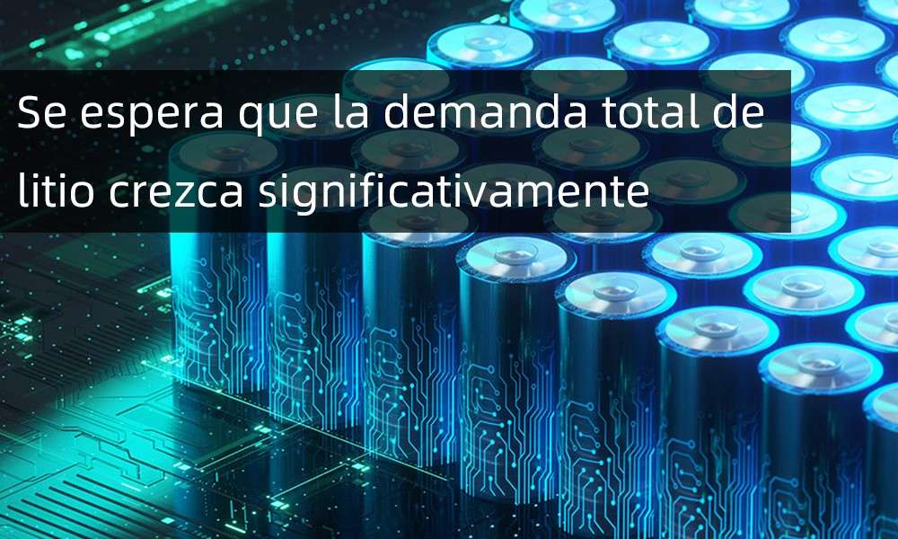 The total demand for lithium is expected to grow significantly