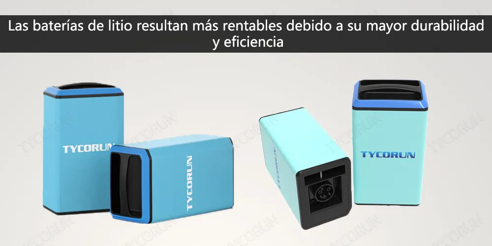 Las baterías de litio resultan más rentables debido a su mayor durabilidad y eficiencia